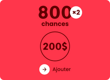 Charger l'image dans la galerie, 1600 chances pour 200 $
