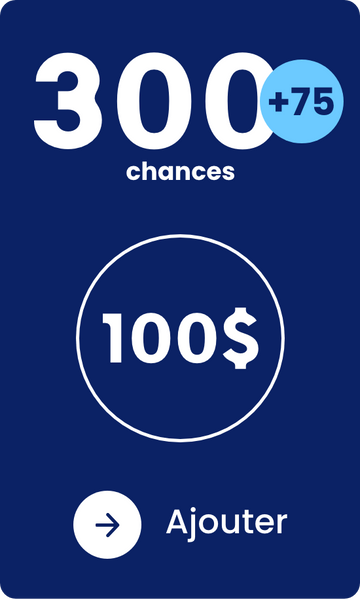 375 chances pour 100 $