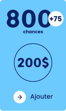 Load image into Gallery viewer, 875 chances pour 200 $
