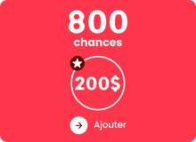 Charger l'image dans la galerie, 800 chances pour 200 $
